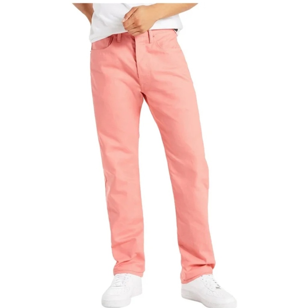 NWOT Levi’s 501 men’s pink button fly straight leg vintage jeans 32x32